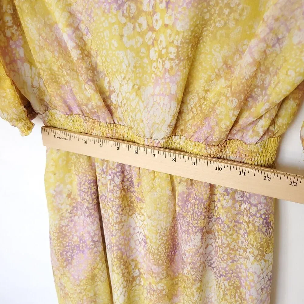Steve Madden Women's Bb Dakota The Dreamy Mini Dress Size Large Yellow - Picture 14 of 15